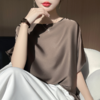 【缎面女士短袖】 温柔细腻 丝滑缎面 知性优雅 简约高级感 商品缩略图0