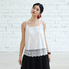 绽放女装457朵/【黑白灰系列·叠穿吊带】竹节棉蕾丝拼接吊带背心 商品缩略图0