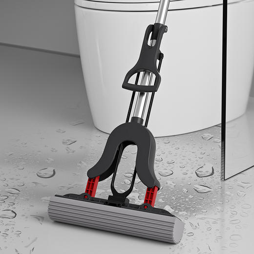 【批发】美丽雅黑金钢胶棉拖把速软胶棉吸水强 1套 商品图5