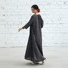 绽放465朵/【黑白灰系列·逍遥长裙】泥染柞蚕丝长款半开襟连衣裙 商品缩略图3