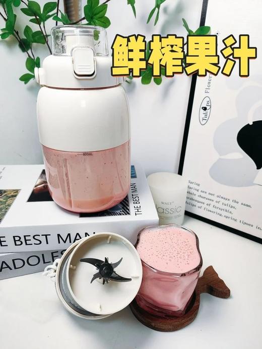 开团价79德世朗便携多功能榨汁机新升级！20叶精钢刀头旋风刀头360瞬碎无渣30秒Get冰沙果汁自由基地直邮 商品图7