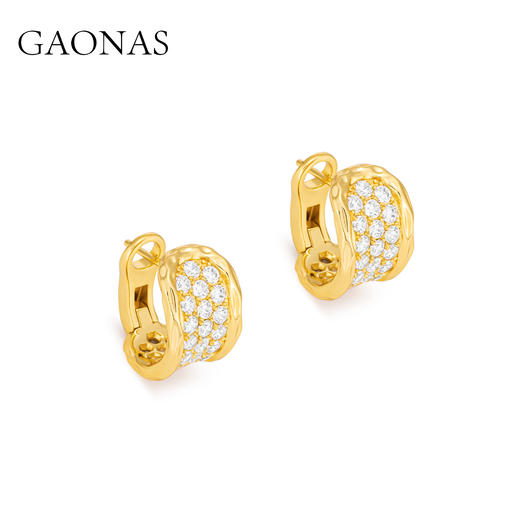 GAONAS  沙漠美学 金色时尚设计耳环11482EGO 商品图1