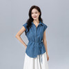 「高货xg」全新升级【铂金会员192/天猫259/差价67】(03149)洛诗琳无袖天丝牛仔衬衫2025夏季新款百搭气质通勤上衣女 商品缩略图1