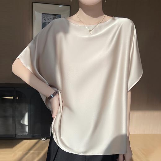 【缎面女士短袖】 温柔细腻 丝滑缎面 知性优雅 简约高级感 商品图5