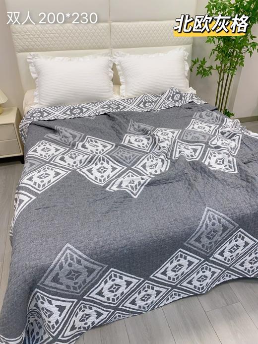 松植屋栖棉双人毯100%全棉纱布空调毯 吸湿透气不闷汗，水洗蓬松色织工艺，久洗依旧柔软，越用越亲肤 商品图4