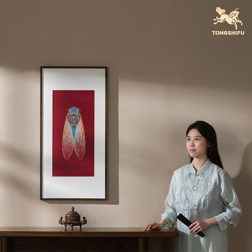铜师傅 手工錾刻《一鸣惊人》客厅玄关画沙发背景墙装饰画挂画 商品图4