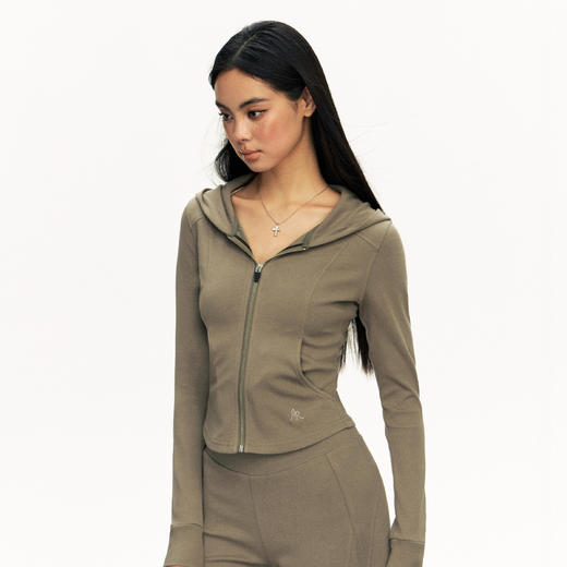 Ariseism 美式复古连帽瑜伽服卫衣外套长裤两件套套装女春秋新款 商品图3