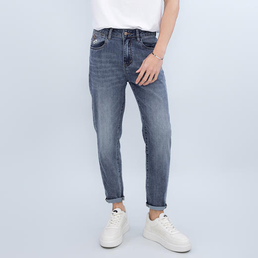 【新品上新】HX 夏季水洗牛仔九分裤合体S210520053101 商品图4