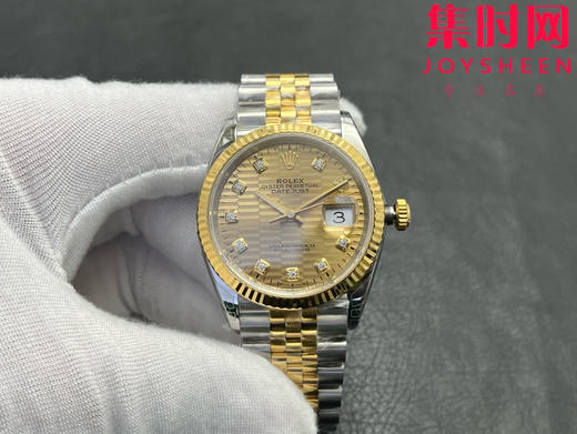 劳力士 VS日志36系列 间金格纹钻面 男士腕表 3235机 五珠带 表径36mm 小手腕福音 商品图1