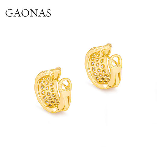 GAONAS  沙漠美学 金色时尚设计耳环11482EGO 商品图2