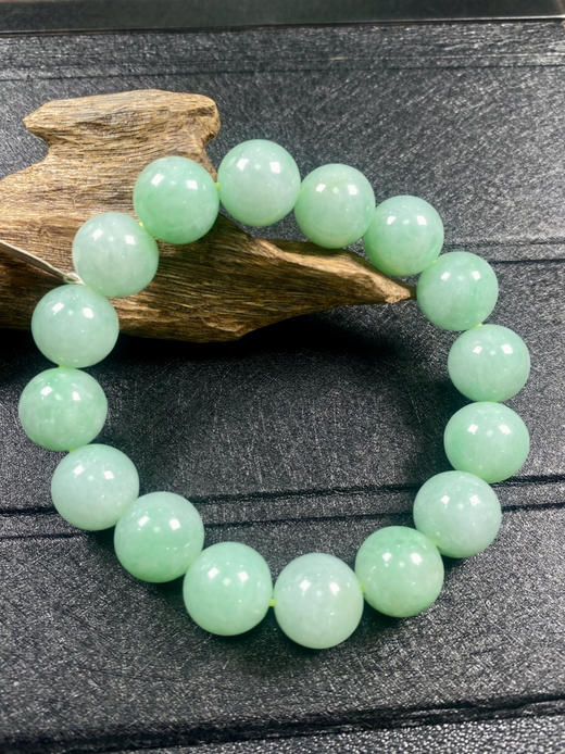 【FC0048】翡翠苹果绿手串 珠圆玉润 美观大方 商品图0