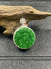 【FC0040】18K金镶嵌翡翠阳绿圆牌吊坠  色阳完美 美观大气 平安圆满 商品缩略图2