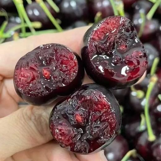 石家庄优选仓库速达，海运车厘子-桑提娜3J，果肉紧实脆硬，色泽浓郁，果肉饱满多汁，口感脆爽， 5斤礼盒装 商品图6