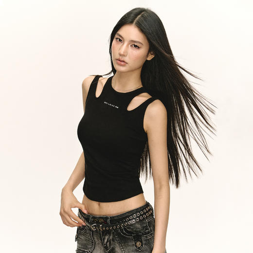 Ariseism 美式复古设计感辣妹背心女夏季新款外穿修身上衣 商品图0