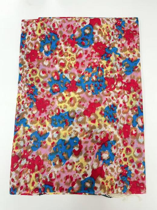 ｛特卖｝100%羊毛围巾花型三彩绘豹纹 ～喜出 商品图2