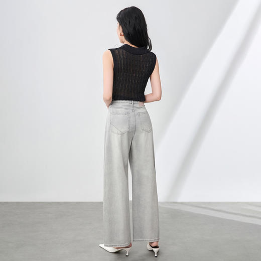 「高货wl」全新升级【铂金会员257/天猫339/差价82】(01518)洛诗琳时尚慵懒天丝牛仔裤2025夏季新款小弯刀窄版阔腿裤 商品图1
