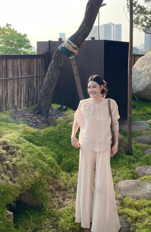 褶皱阔腿裙裤垂感显瘦夏季薄款九分喇叭裤 商品图10