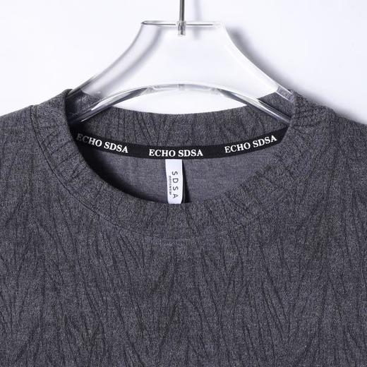 T4384SDSA夏季新款男士痞帅韩版扎染凌乱线条圆领长袖T恤百搭时尚上衣 商品图2