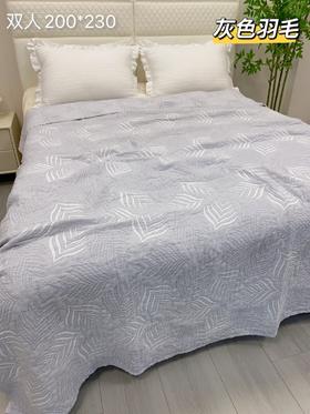 松植屋栖棉双人毯100%全棉纱布空调毯 吸湿透气不闷汗，水洗蓬松色织工艺，久洗依旧柔软，越用越亲肤