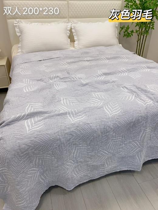 松植屋栖棉双人毯100%全棉纱布空调毯 吸湿透气不闷汗，水洗蓬松色织工艺，久洗依旧柔软，越用越亲肤 商品图0