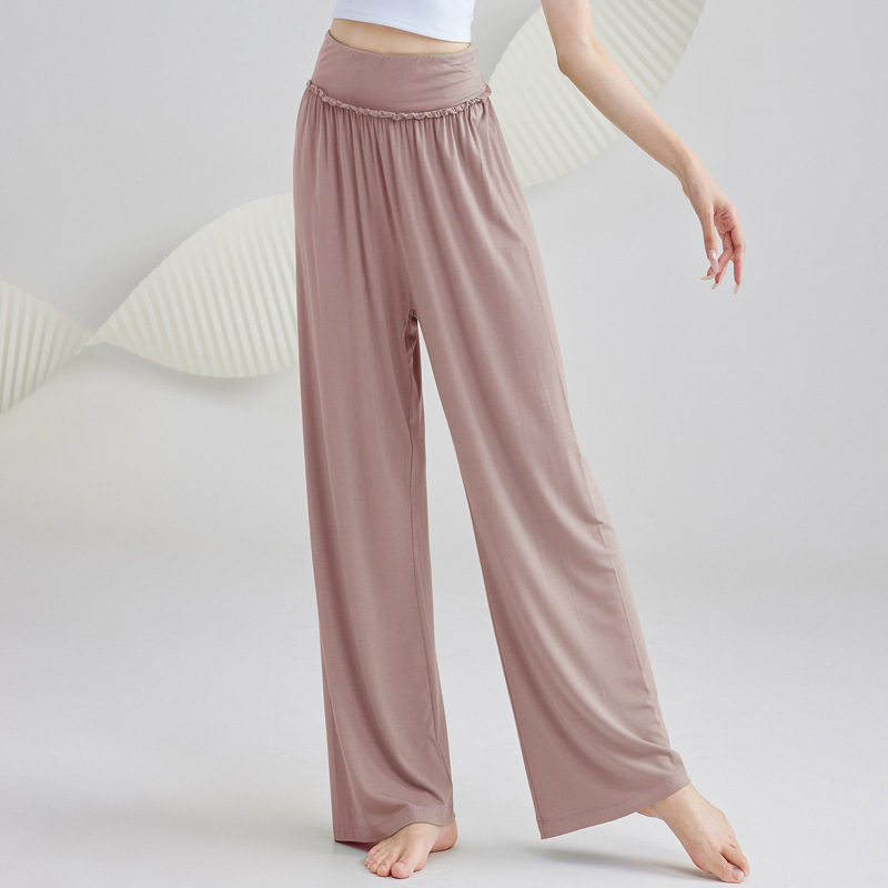 J310莫代尔垂感舞蹈裤女宽松直筒夏练功服古典舞阔腿裤显瘦现代舞裤子