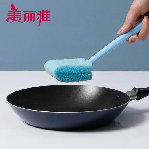 【批发】美丽雅锅刷洗锅刷子不伤锅多功能清洁刷家用长柄锅刷 1个 商品图2