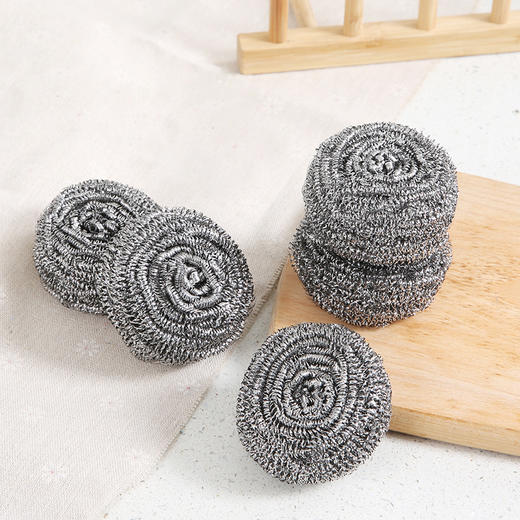 【批发】美丽雅不掉丝亮洁钢丝球 6只/包 商品图3