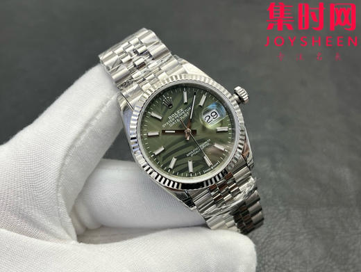 劳力士 VS日志36系列 棕榈叶薄荷绿 男士腕表 3235机 五珠带 表径36mm 小手腕福音 商品图0
