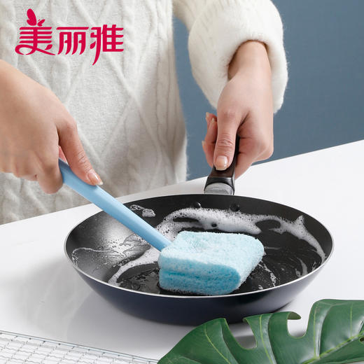 【批发】美丽雅锅刷洗锅刷子不伤锅多功能清洁刷家用长柄锅刷 1个 商品图4