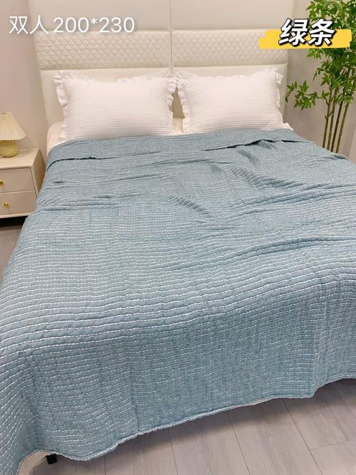 松植屋栖棉双人毯100%全棉纱布空调毯 吸湿透气不闷汗，水洗蓬松色织工艺，久洗依旧柔软，越用越亲肤 商品图12