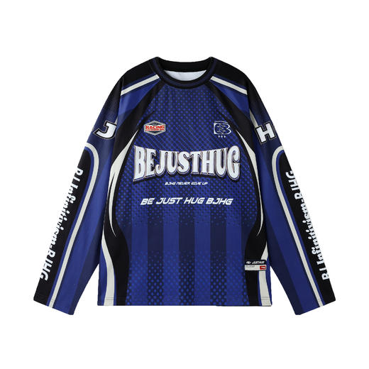 BJHG不计后果 街头复古机车风长袖t恤男2025秋季新款潮酷嘻哈卫衣 商品图4