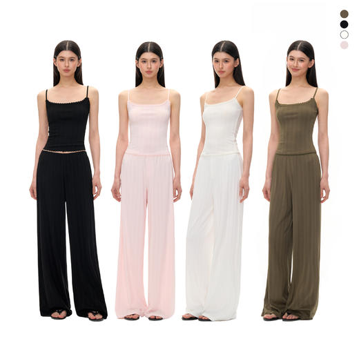 Ariseism 美式复古吊带+长裤套装女夏季新款两件套 商品图0