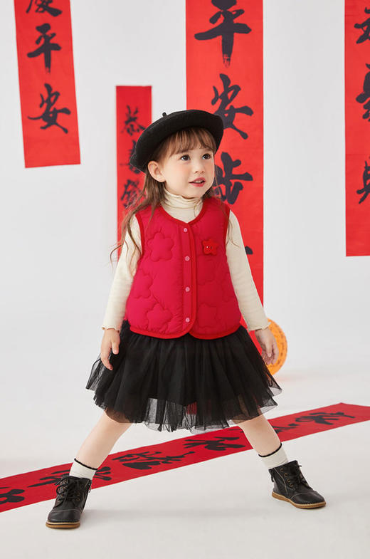 兔兔小布星星绗线立体星星羽绒马甲 商品图11