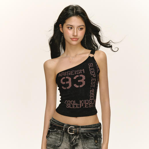 Ariseism 美式复古设计感吊带背心女夏季新款辣妹修身上衣 商品图2