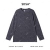 T4384SDSA夏季新款男士痞帅韩版扎染凌乱线条圆领长袖T恤百搭时尚上衣 商品缩略图1