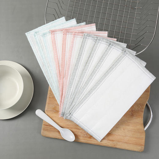 【批发】美丽雅10片装清洁抹布(条纹款) 商品图1