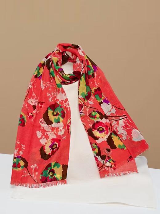 ｛特卖｝100%羊毛围巾花型三十西瓜红花卉～喜出 商品图4