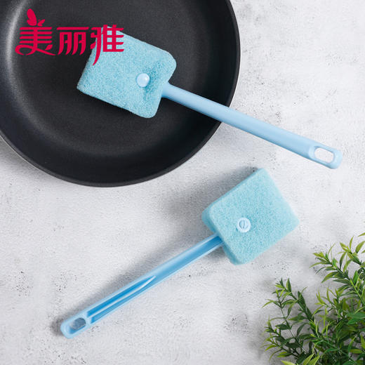 【批发】美丽雅锅刷洗锅刷子不伤锅多功能清洁刷家用长柄锅刷 1个 商品图3