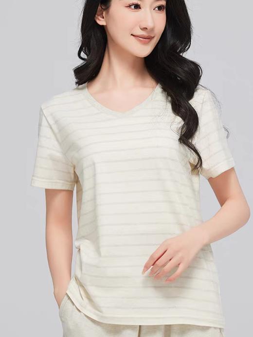 有机棉系列  女式短袖家居服套装 商品图1