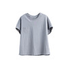 绽放旅行女装295朵/【黑白灰系列】纯棉宽松U型贴袋连身袖短袖T恤 商品缩略图4