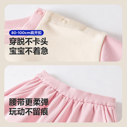 [小飞象联名]迷你巴拉男女童宝宝入园套装秋上学柔软长袖长裤★ 商品图4