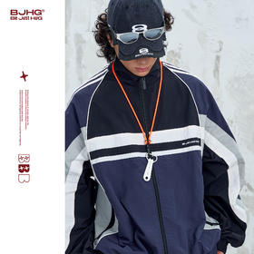BJHG不计后果美式复古夹克外套男款秋季撞色拼接防水运动休闲外套