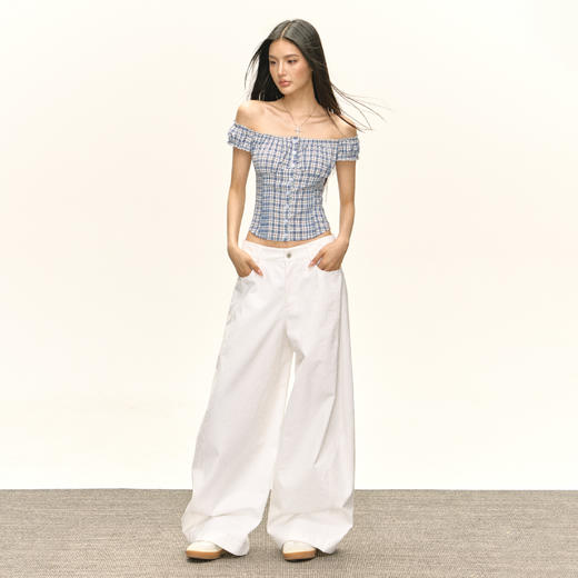 Ariseism 美式复古设计感短袖t恤女夏季新款辣妹修身上衣 商品图4