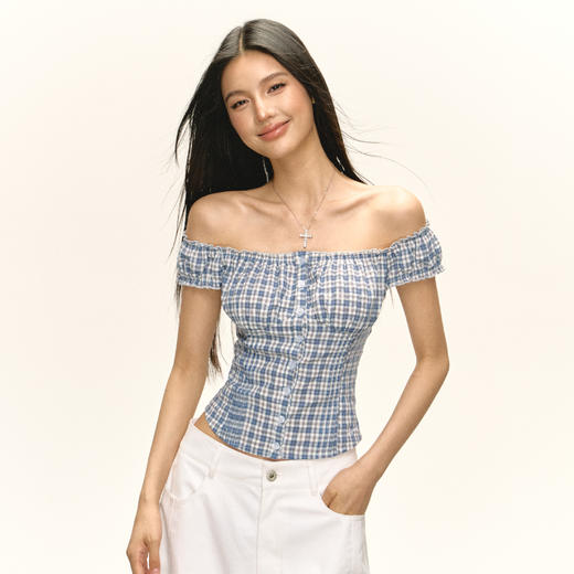 Ariseism 美式复古设计感短袖t恤女夏季新款辣妹修身上衣 商品图1