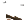 【繁花乐福】heelz设计师鞋履｜H 小方跟羊翻毛皮乐福鞋3.6 公分 商品缩略图2