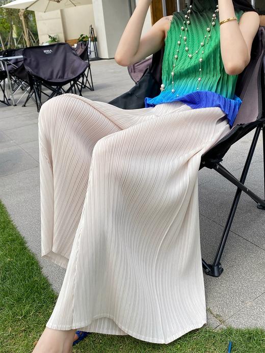 褶皱阔腿裙裤垂感显瘦夏季薄款九分喇叭裤 商品图2