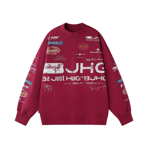 BJHG不计后果 美式暖皮卫衣男款秋季2025新款机车风情侣长袖T恤女 商品图4