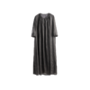 绽放465朵/【黑白灰系列·逍遥长裙】泥染柞蚕丝长款半开襟连衣裙 商品缩略图4
