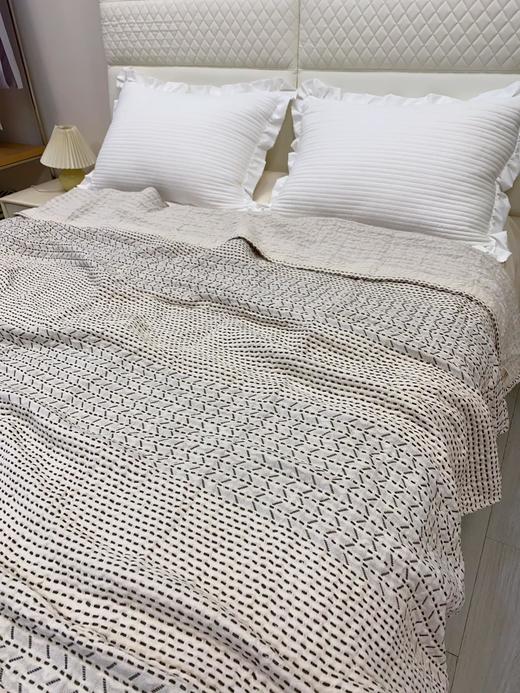 松植屋栖棉双人毯100%全棉纱布空调毯 吸湿透气不闷汗，水洗蓬松色织工艺，久洗依旧柔软，越用越亲肤 商品图9