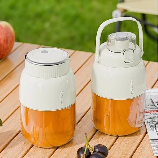 开团价79德世朗便携多功能榨汁机新升级！20叶精钢刀头旋风刀头360瞬碎无渣30秒Get冰沙果汁自由基地直邮 商品图0